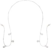 Jobo By JET - Zonnebril koord - Coin - Zilver - Dames zonnebril ketting