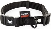 Martin sellier halsband nylon zwart verstelbaar - 40 mmx50-70 cm - 1 stuks