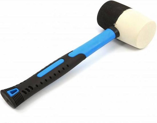HBM 680 Gram Vlekvrije Rubber Hamer met Anti Slip Fiberglas Steel