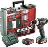 Zaklampen Verovering echtgenoot Metabo PowerMaxx BS 12 12V Li-Ion accu boor-/schroefmachine set (2x 2,0Ah  accu) in... | bol.com