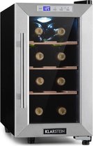 Klarstein Reserva 8 Uno wijnkoelkast 23 liter /8 flessen - Temperatuurbereik: 11 tot 18 °C - 26 dB - rvs
