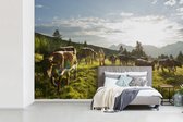 Papier Peint - Papier Papier peint photo - Prairie avec Vaches en Autriche - Largeur 330 cm x Hauteur 220 cm