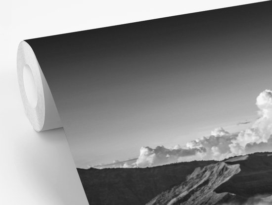 Papier peint - Papier peint Papier peint photo Indonésie - Volcan - Zwart - Wit - Largeur 600 cm x hauteur 400 cm