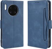 Wallet Style Skin Feel Calf Pattern lederen tas voor Huawei Mate 30, met apart kaartslot (blauw)