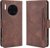 Wallet Style Skin Feel Calf Pattern lederen tas voor Huawei Mate 30, met apart kaartslot (bruin)