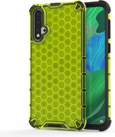 Shockproof Honeycomb PC + TPU Case voor Huawei Nova 5 / Nova 5 Pro (groen)