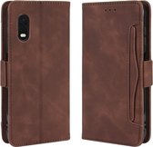 Voor Galaxy Xcover Pro Wallet Style Skin Feel Calf Pattern lederen tas met aparte kaartsleuf (bruin)