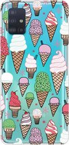 Voor Galaxy A51 Painted TPU-beschermhoes (ijs)