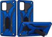 Voor Galaxy S20 + schokbestendige TPU + pc-beschermhoes met houder (blauw)