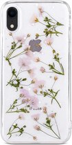 Floral Pattern Soft Case voor iPhone XR 6.1 inch (paars)