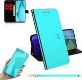 Voor Huawei nova 6 SE Lmitated Mirror Surface Horizontale Flip Leather Case met houder & kaartsleuven & Wallet & Lanyard (Mintgroen)