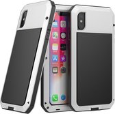 Metal Shockproof Waterproof beschermhoes voor iPhone XR (wit)