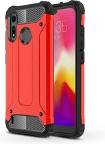 Magic Armor TPU + PC combinatie Case voor Motorola Moto P40 Play (rood)