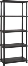 Keter Kunststof Stellingkast Plus - Opbergrek - 80x40x187cm - zwart
