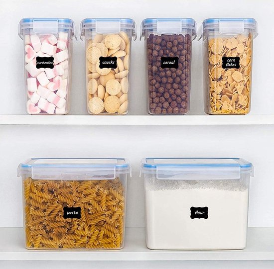 6 boîtes de rangement pour céréales, farine, sucre muesli, contenants  alimentaires... | bol.com