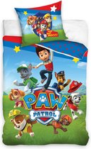 Paw Patrol Dekbedovertrek- 1 persoons 140x200cm- kussen 65x65cm- 100%katoen.