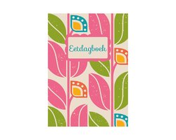 HappyBook - Eetdagboek - Eetschrift - Food Journal - Journal - Fleurig - Dagboek - Motivatie - Afvallen - Gezondheid - Eetschema - Gewicht tabel - Gezond Gewicht - Softcover - Elastiek - 12 weken - Boekenlegger - Dieetboek - Voedingboek - Gezondheid