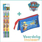 Paw Patrol Tekenset - 1 etui + potloden - 1 Paw Patrol etui + 4 Paw Patrol potloden