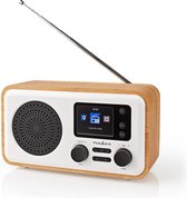 Internetradio Tafelmodel | Bluetooth® / Wi-Fi | DAB+ / FM / Internet | 2.4 " | Kleurenscherm | 7 W | Afstandbestuurbaar | App-gestuurd | Wekker | Hout / Wit