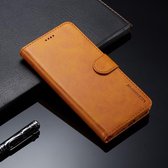LC.IMEEKE voor Geschikt voor Xiaomi Redmi 5 Plus kalfsleer Horizontale flip lederen tas, met houder & kaartsleuven & portemonnee (geel)