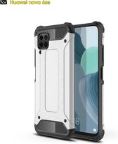 Voor Huawei Nova 6 SE Magic Armor TPU + PC Combinatie Case (Zilver)