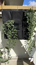 Verticale tuin met 9 ruime zakken - hangende moestuin of kruidentuin - h 50cm x b 50cm