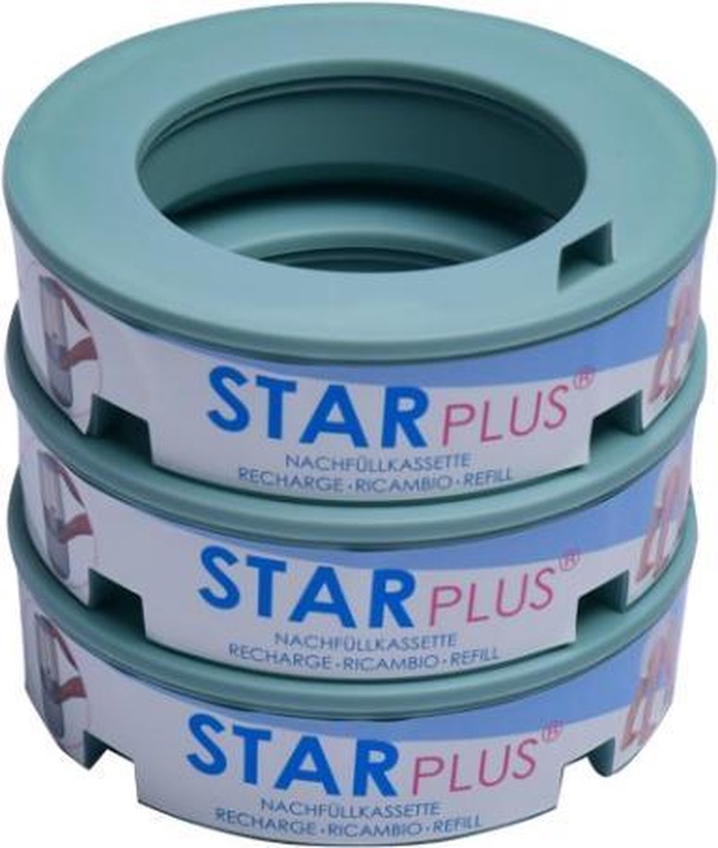 StarPlus Luieremmer Navulcassettes (3 stuks) - Navulling voor Luieremmers
