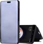 Mirror Clear View Horizontale Flip PU lederen tas voor Xiaomi Redmi Note 5 Pro, met houder (zwart)