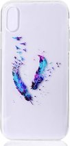 Stijlvol en mooi patroon TPU Drop Protection Cover voor Xiaomi Redmi 7A (Feather)