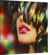 Glamour Veren Kapsel - Foto op Canvas - 60 x 60 cm