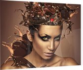 Chocolate Lady  - Foto op Plexiglas - 80 x 60 cm