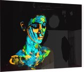 Vrouw glow in the dark - Foto op Plexiglas - 60 x 40 cm