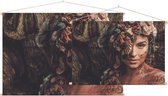 Natuur vrouw,  - Foto op Textielposter - 90 x 60 cm