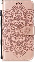 Samsung Galaxy A51 Bookcase - Roze - Bloemen - Portemonnee Hoesje - Pasjeshouder