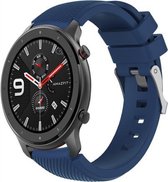 Siliconen Smartwatch bandje - Geschikt voor  Xiaomi Amazfit GTR silicone band - donkerblauw - 47mm - Horlogeband / Polsband / Armband