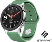 Siliconen Smartwatch bandje - Geschikt voor  Xiaomi Amazfit GTR sport band - legergroen - 47mm - Strap-it Horlogeband / Polsband / Armband