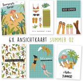 Kimago.nl - wenskaarten - kaartenset - ansichtkaarten - vakantie - zomer - summer 02 - 6 stuks