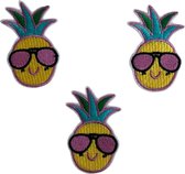 Ananas zomer strijk embleem - patch - patches - stof & strijk applicatie