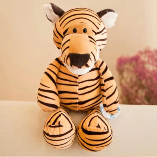 DW4Trading Knuffel Tijger - Dierenknuffels - Knuffelbeesten - Pluche Speelgoed - 25 cm