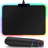 Duo Commerce Gaming LED licht Muismat - Zwart USB Verlicht - 35 x 25.5 CM