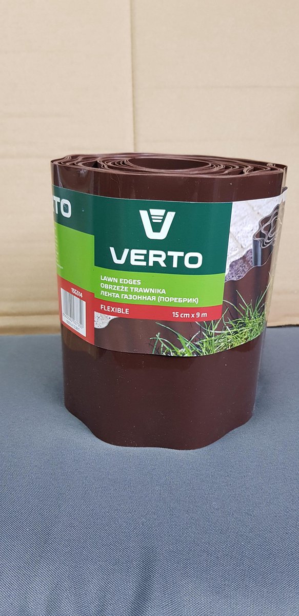 Verto Tuinrand - 15cm x 9m - Bruin - Golfvorm