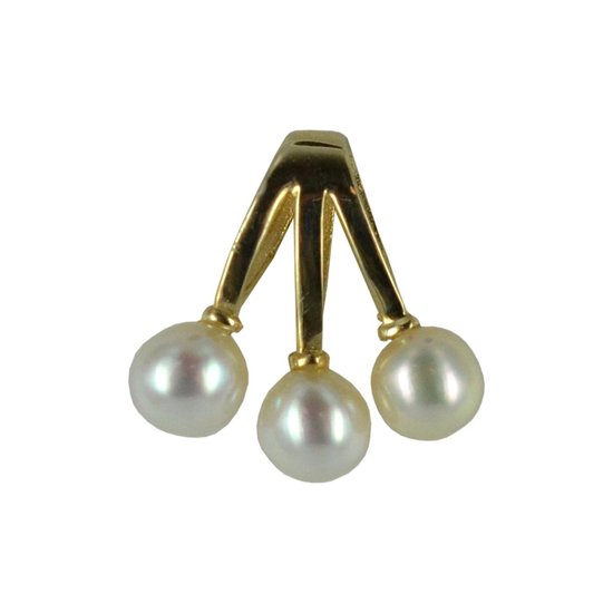 Silventi 9NBSAM-G200225 en Or - Femme - 3 Perles - Diamètre 3,5 mm - 10 x 10 mm - 14 Carats - Breloque - Or