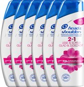 Head & Shoulders Glad & Zijdezacht 2in1 Anti-Roos Shampoo en Conditioner - Voordeelverpakking - 6 x 270 ml