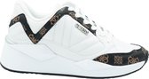 GUESS Traves Active Lady Dames Sneakers - White/Brown - Maat 38