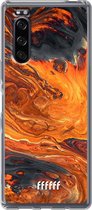 Sony Xperia 5 II Hoesje Transparant TPU Case - Magma River #ffffff