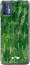 6F hoesje - geschikt voor Motorola Moto G9 Plus -  Transparant TPU Case - Green Scales #ffffff