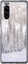Sony Xperia 5 II Hoesje Transparant TPU Case - Snowy #ffffff