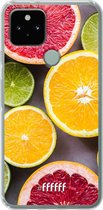 6F hoesje - geschikt voor Google Pixel 5 -  Transparant TPU Case - Citrus Fruit #ffffff