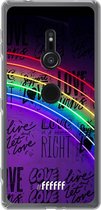 6F hoesje - geschikt voor Sony Xperia XZ2 -  Transparant TPU Case - Love is Love #ffffff