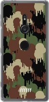 6F hoesje - geschikt voor Sony Xperia XZ2 -  Transparant TPU Case - Graffiti Camouflage #ffffff